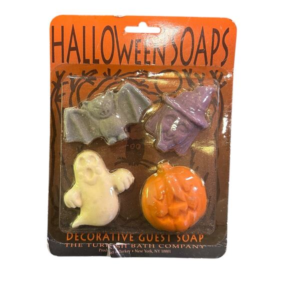 Vintage Halloween Soaps 4-Pack The Turkish Bath Company Decorative Soaps NIP - Picture 1 of 4